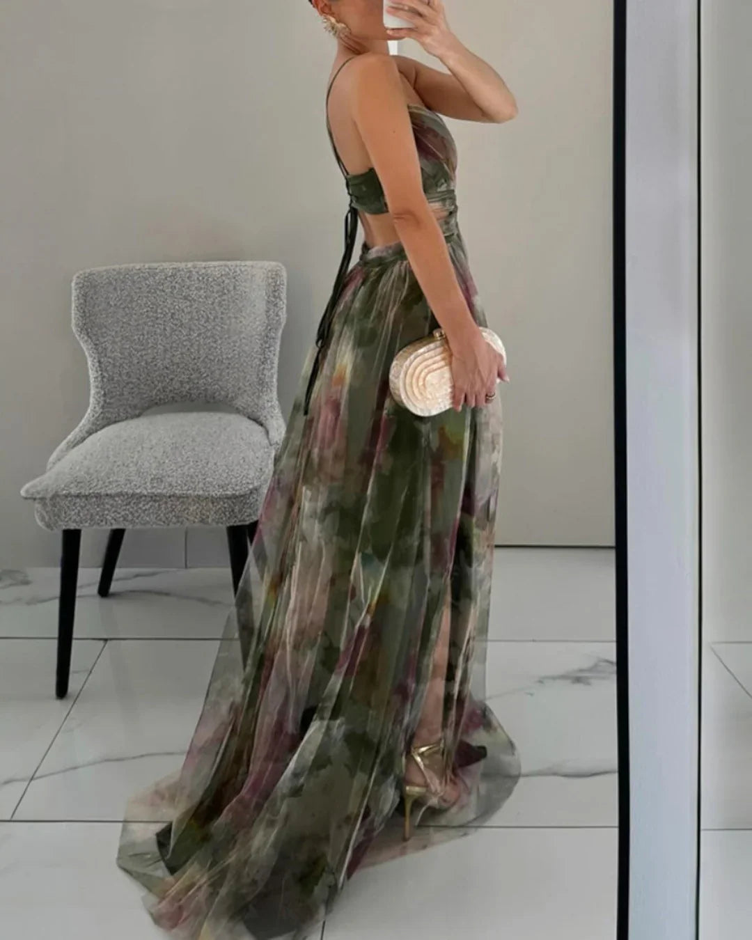 Gisela | Encantador maxivestido con estampado floral