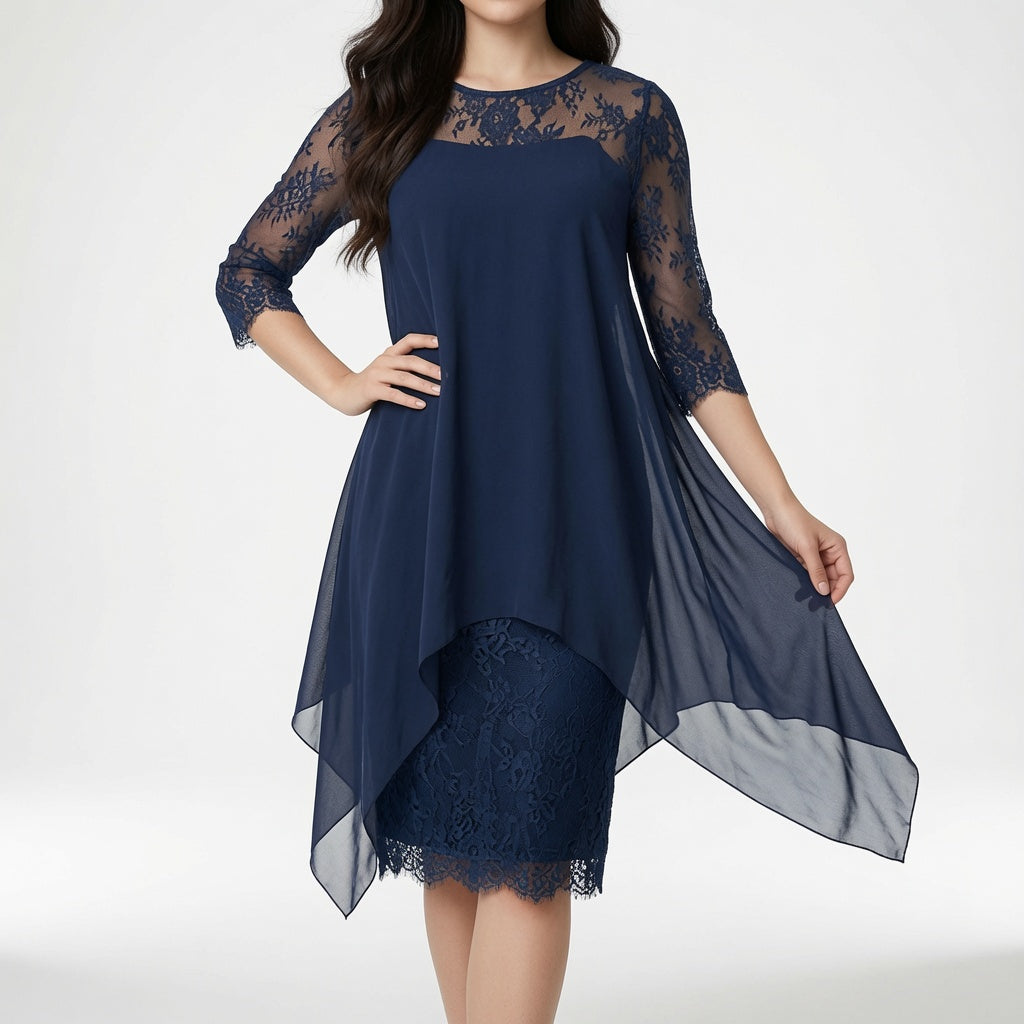 Évangéline™ — Vestido de encaje fluido elegancia atemporal