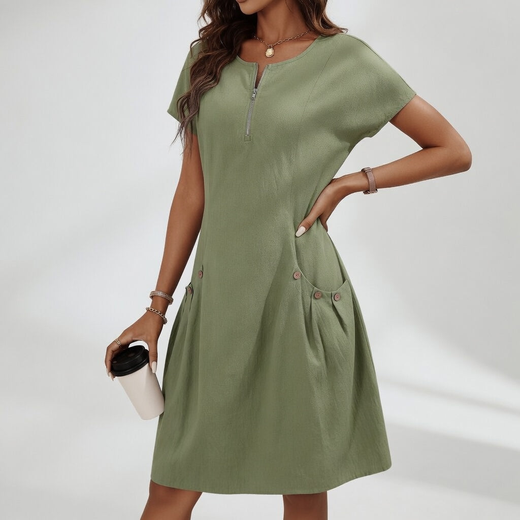 Célestelle™ — Vestido corto 100% algodón frescura natural