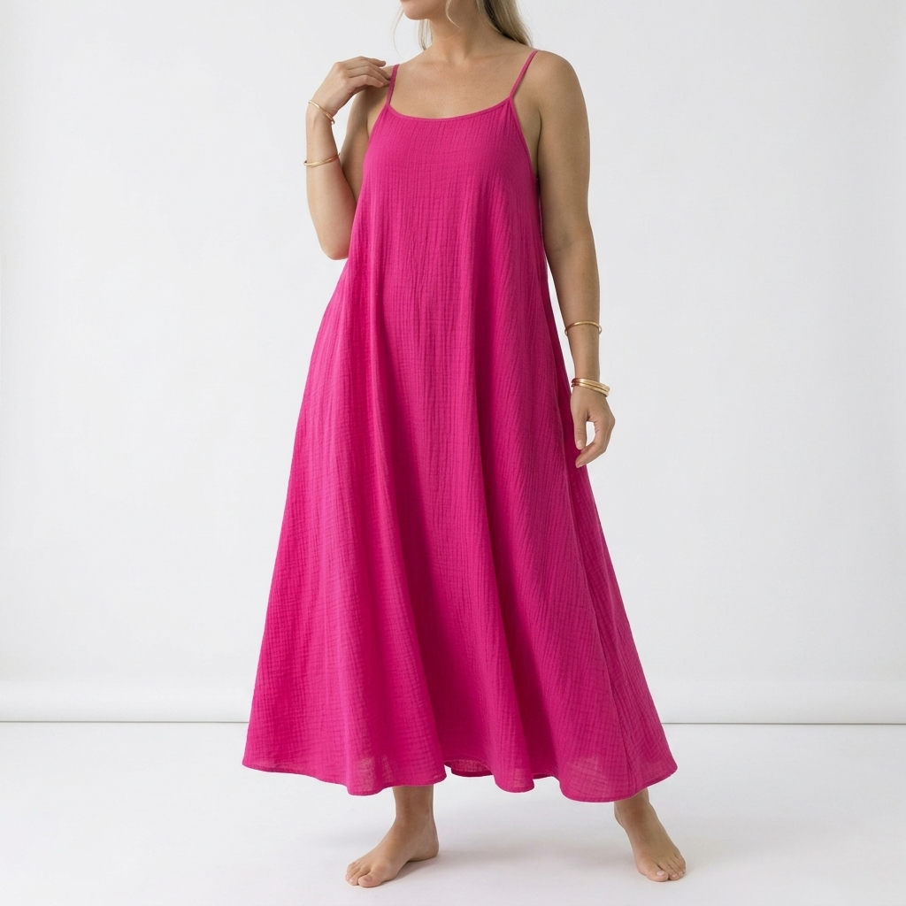 Dorsale™ — Vestido maxi espalda descubierta tirantes de cordón