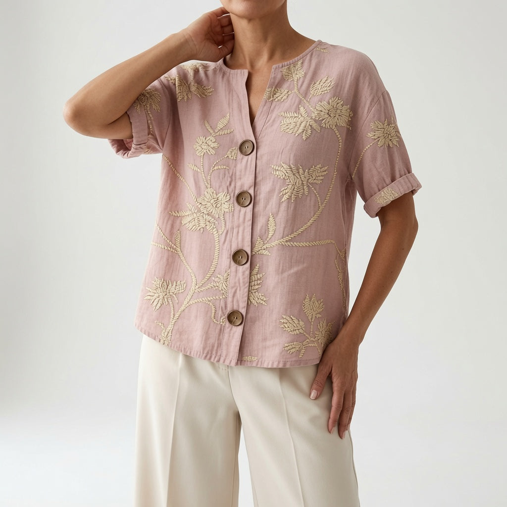 Loréssine™ — Blouse florale élégance quotidienne raffinée