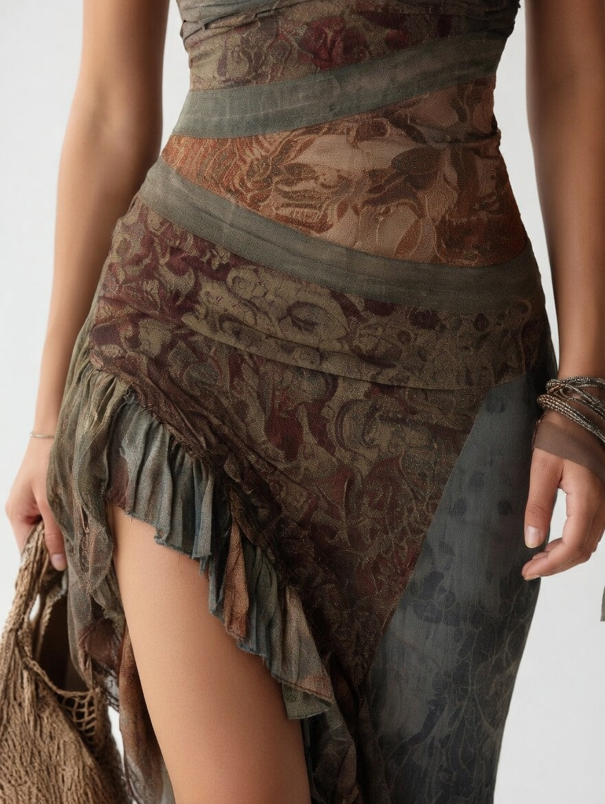 Aurélysse™ — Vestido asimétrico boho silueta esculpida