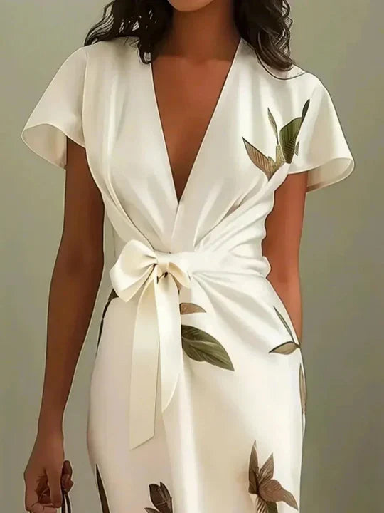 Elisa™ | Elegante vestido cruzado con estampado floral