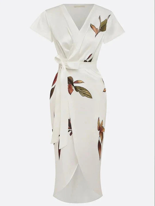 Elisa™ | Elegante vestido cruzado con estampado floral
