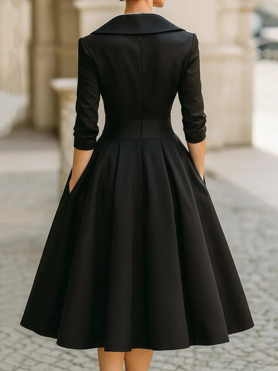Luisa | Vestido midi satinado