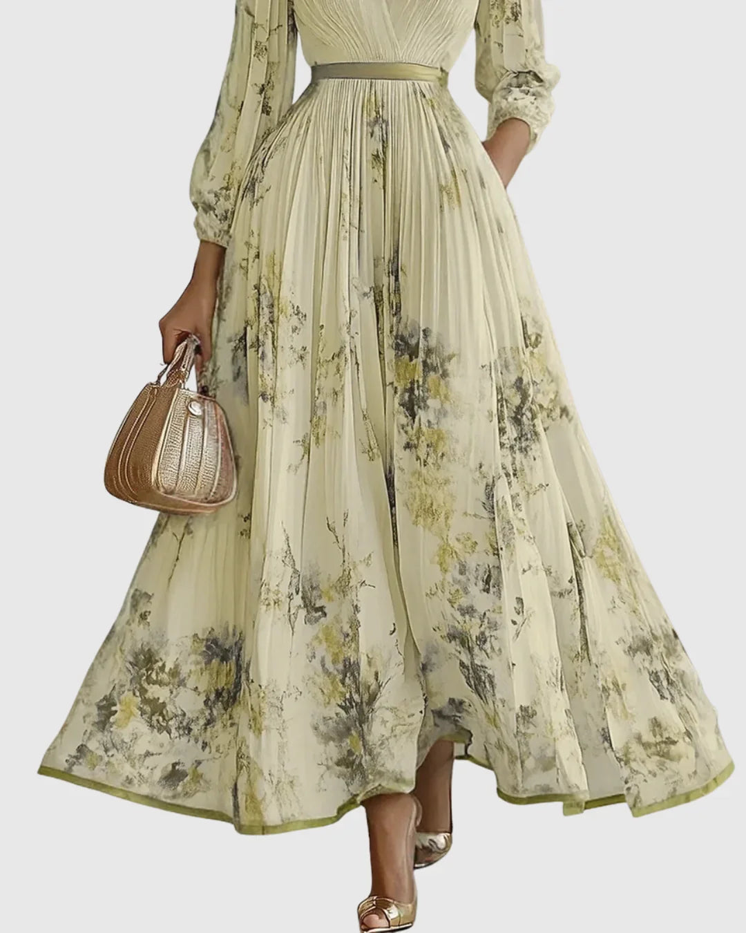 Rosa | Elegante vestido maxi plisado
