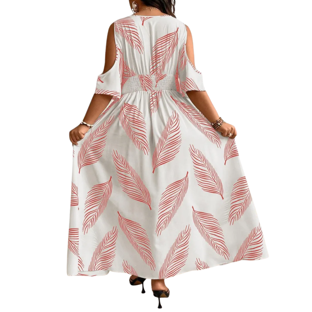 Matilda™ | Vestido de estampado bohemio con hombros al aire