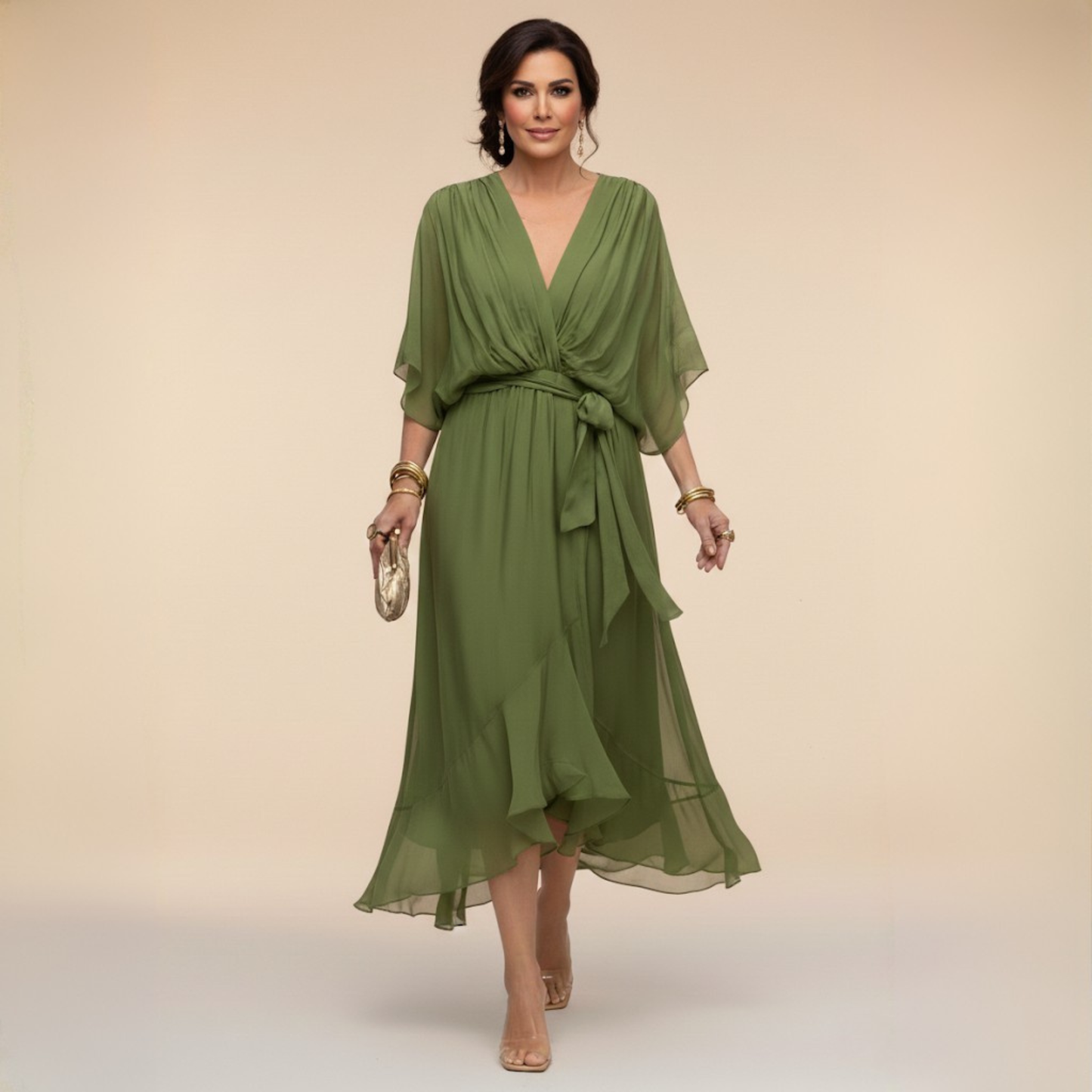 Monica — Vestido largo fluido y elegante