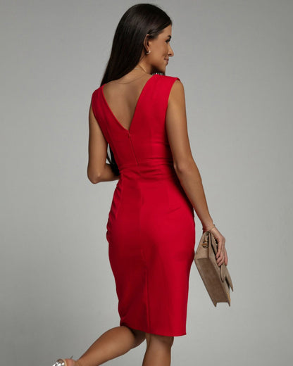 Adrienne™ — Vestido elegante drapeado de silueta esculpida