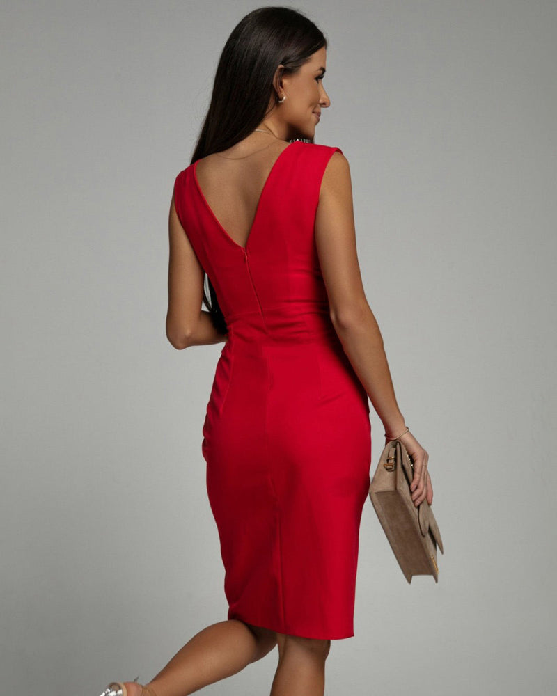 Adrienne™ — Vestido elegante drapeado de silueta esculpida