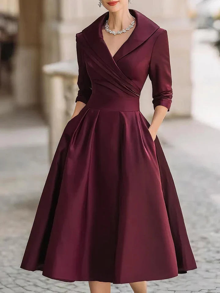 Luisa | Vestido midi satinado