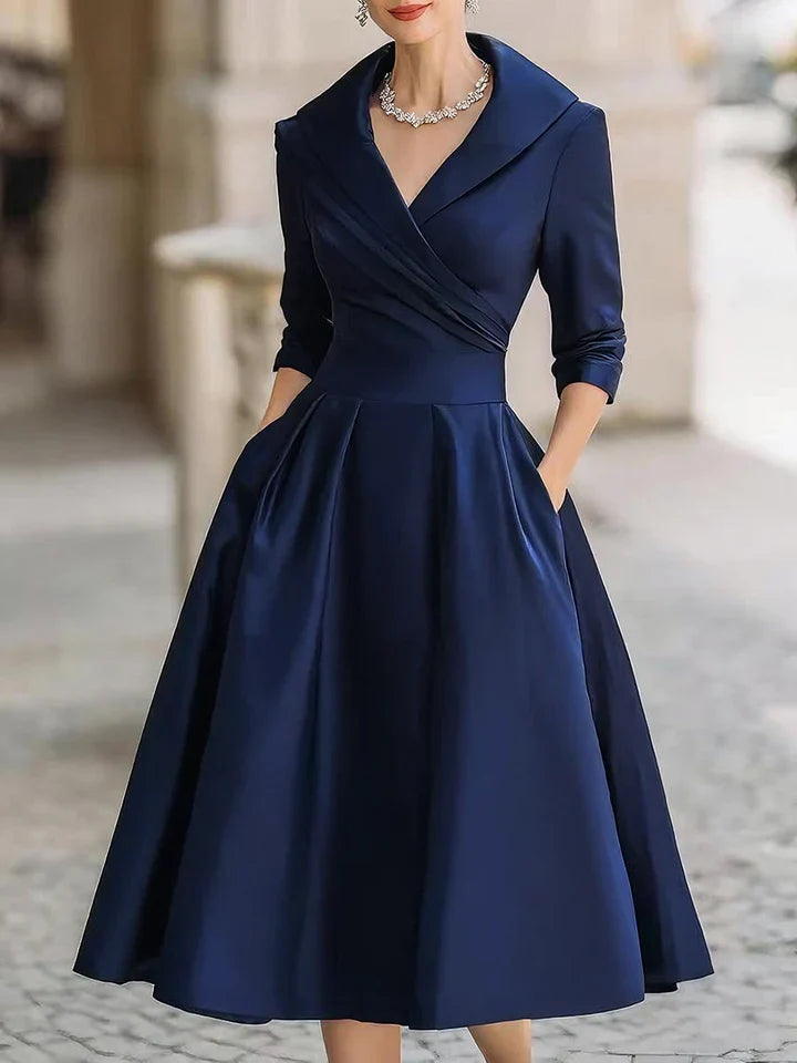 Luisa | Vestido midi satinado