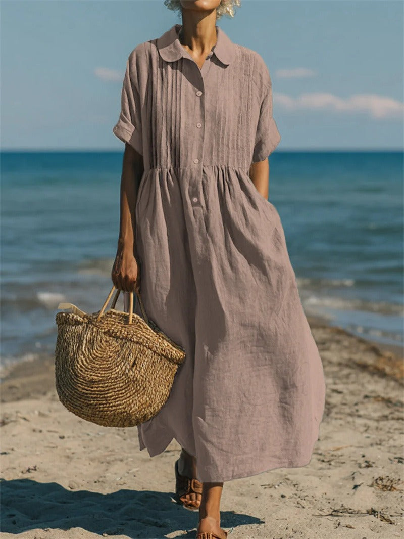 Ariadna | Vestido camisero fluido elegante