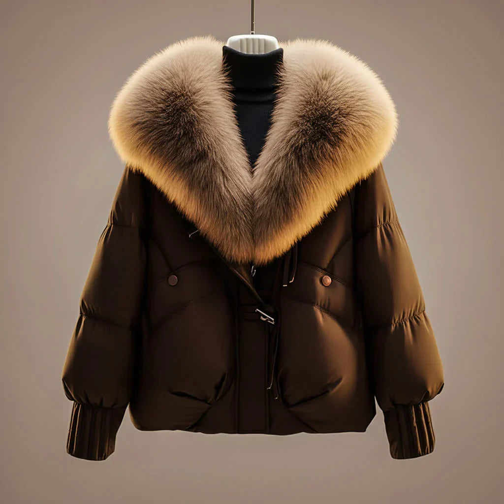 Virginia | Abrigo Acolchado con Cuello de Pelo