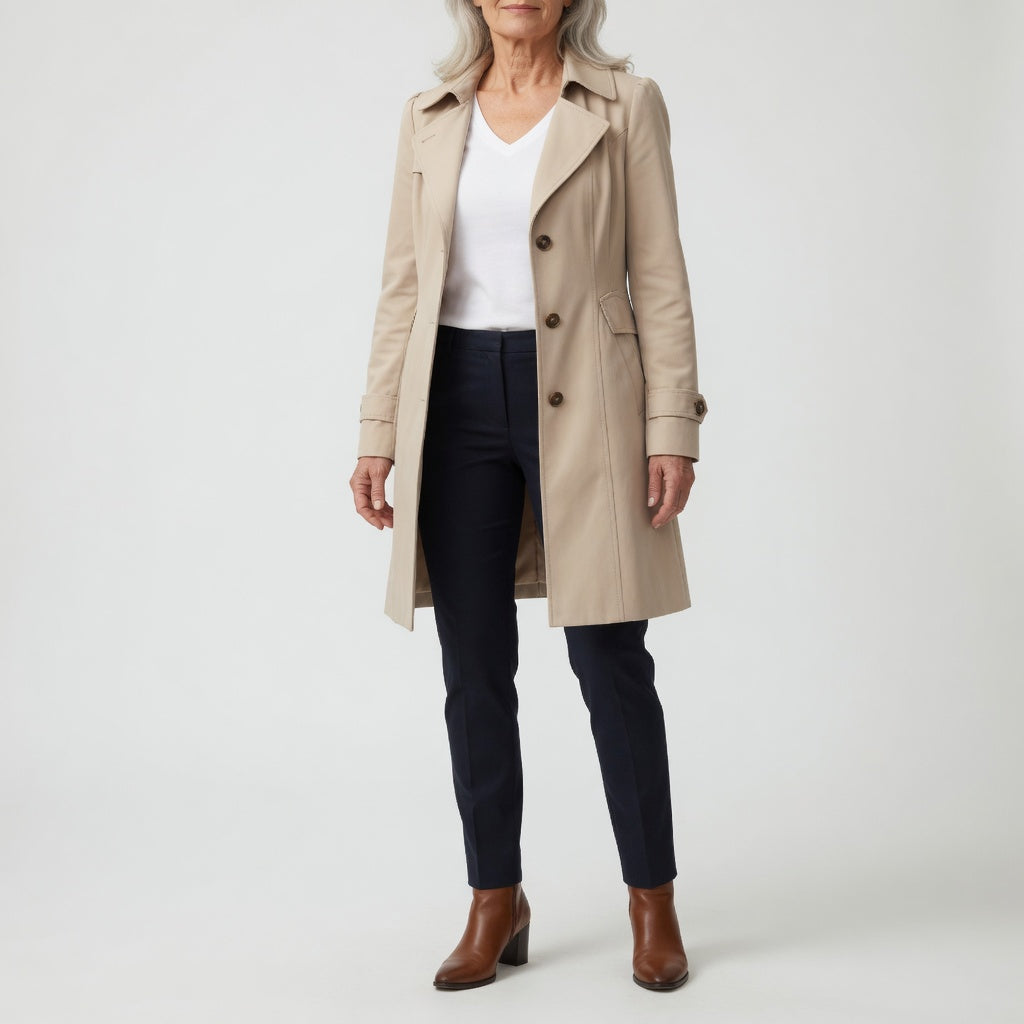 Matheline™ — Trench coat cintré élégance parisienne intemporelle
