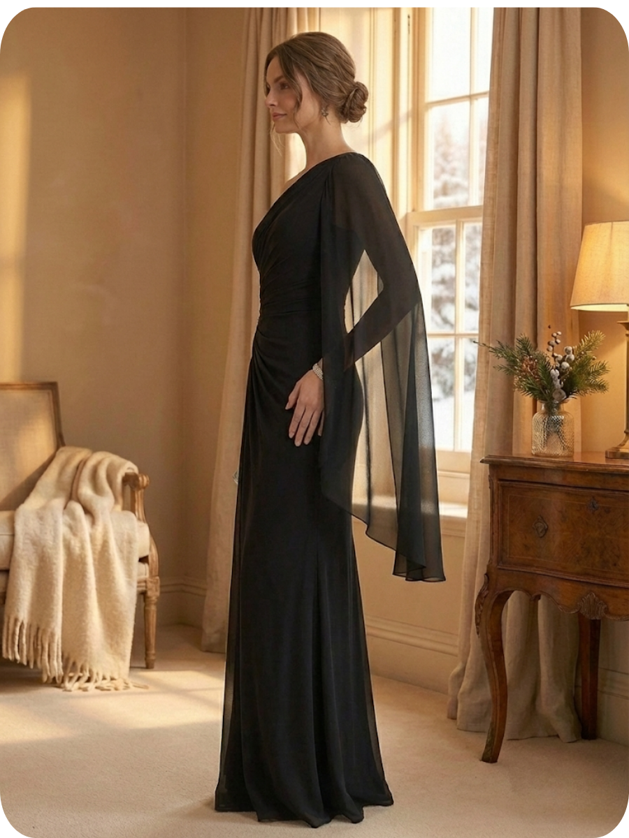 Éléonore™ — Vestido maxi fluido de líneas refinadas