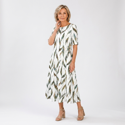 Ésmorine™ — Vestido midi estampado elegancia natural