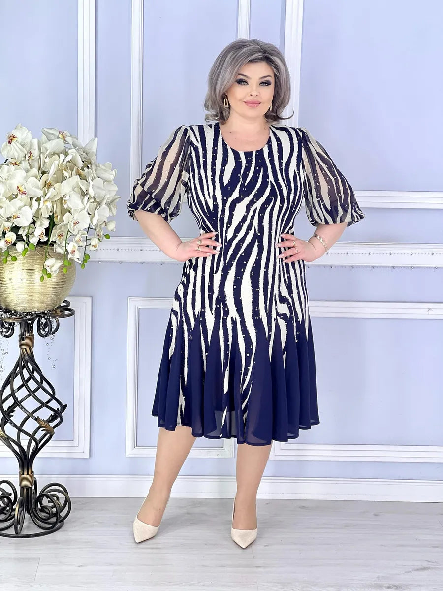 Élodie — Vestido elegante con estampado fluido