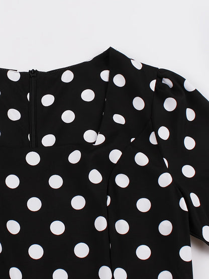 Marguerite™ | Vestido de lunares elegante cómodo atemporal