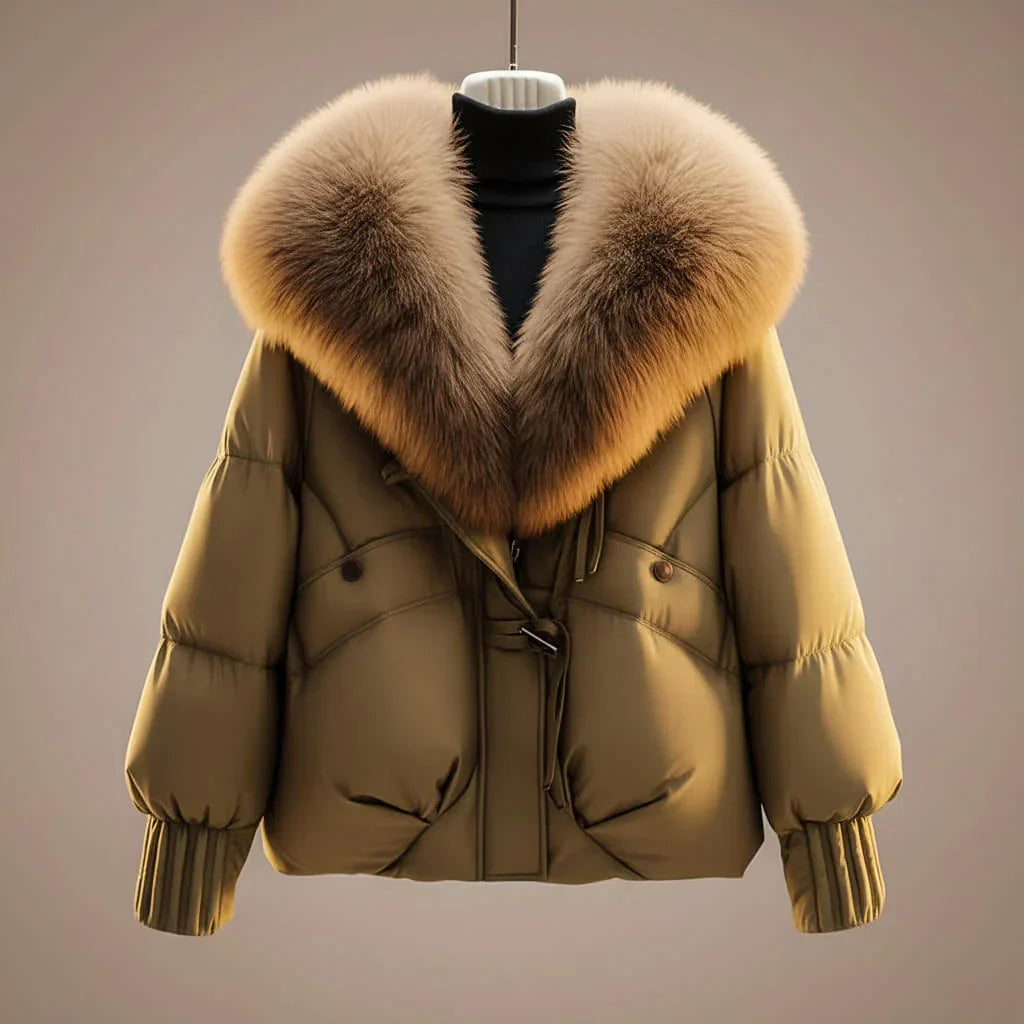Virginia | Abrigo Acolchado con Cuello de Pelo