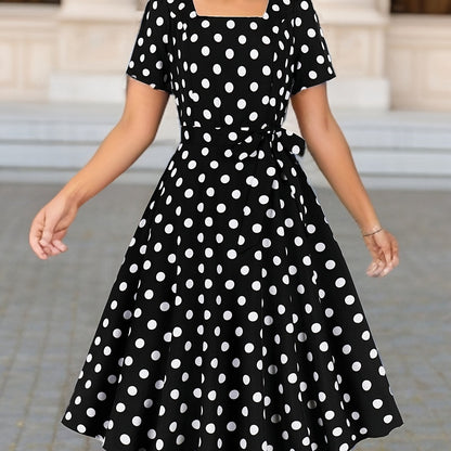Marguerite™ | Vestido de lunares elegante cómodo atemporal