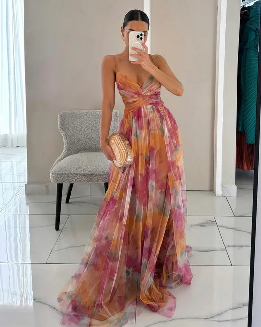 Gisela | Encantador maxivestido con estampado floral