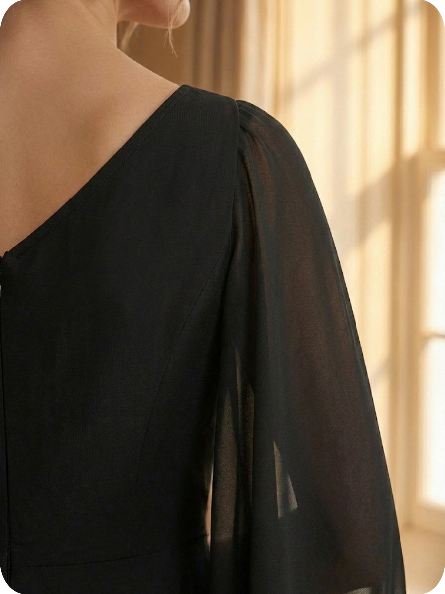 Éléonore™ — Vestido maxi fluido de líneas refinadas