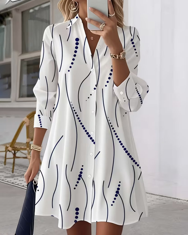 Claudine™ — Vestido camisero elegante y fluido