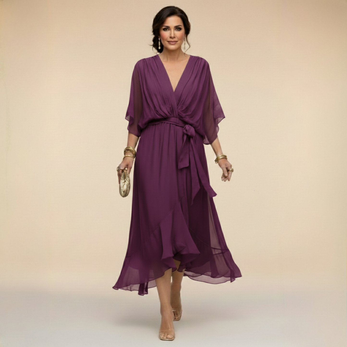 Monica — Vestido largo fluido y elegante
