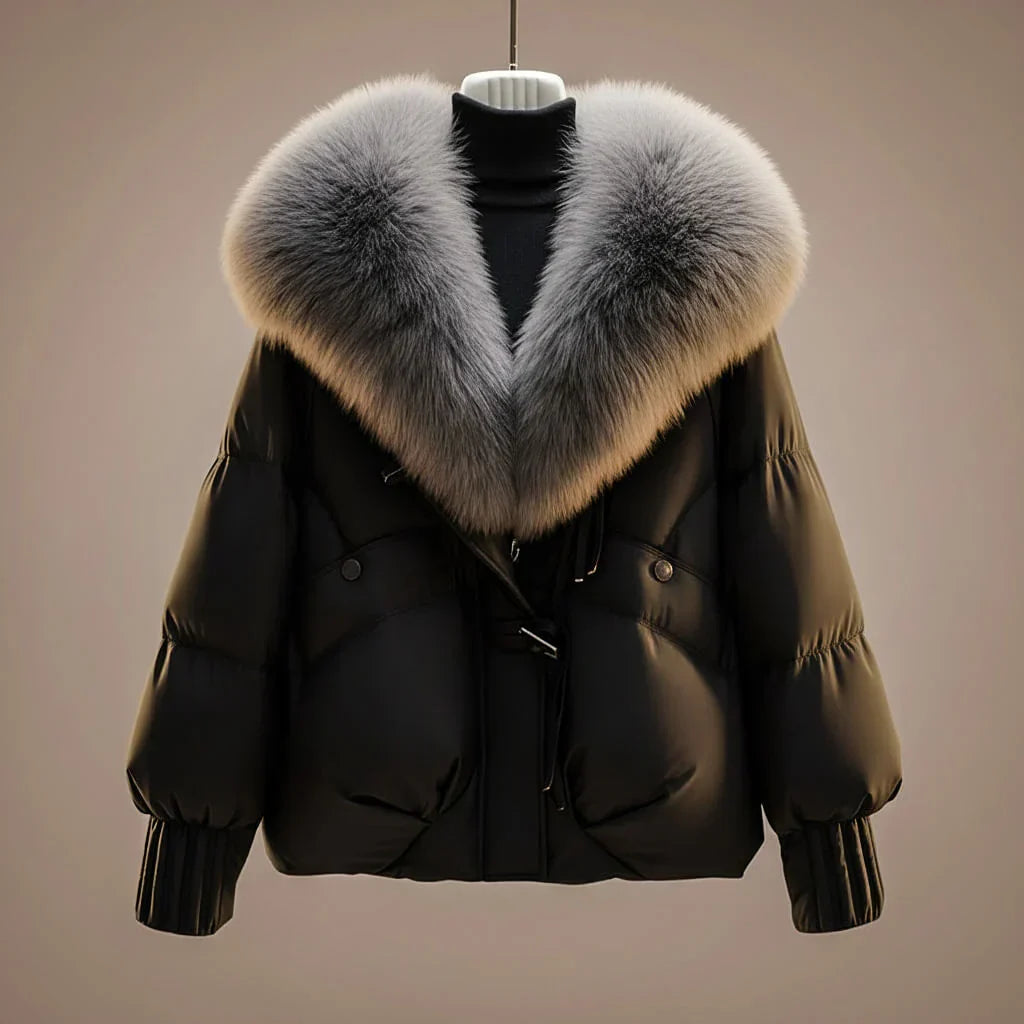 Virginia | Abrigo Acolchado con Cuello de Pelo