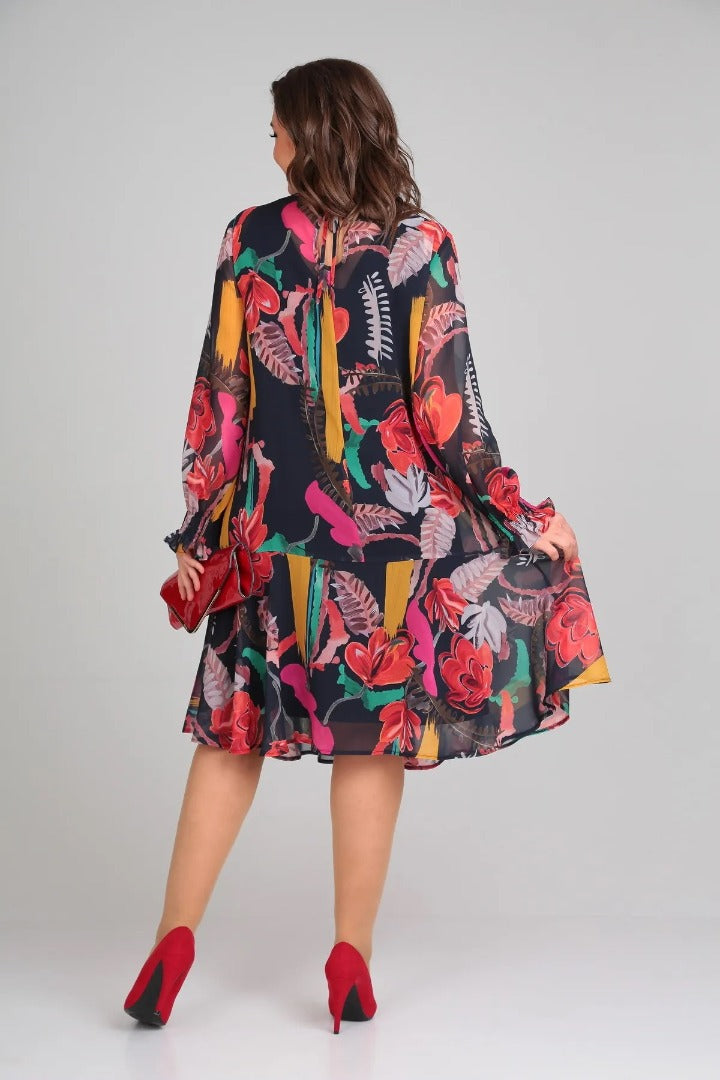 Manuelle™ | Vestido floral fluido elegante femenino