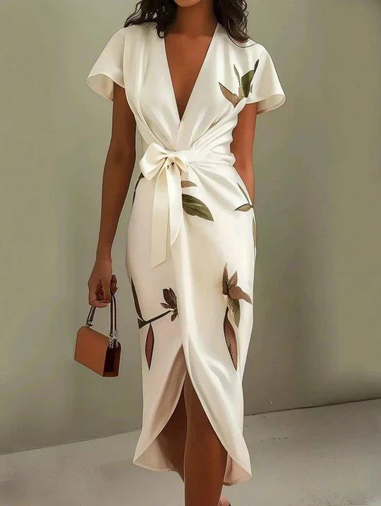 Elisa™ | Elegante vestido cruzado con estampado floral
