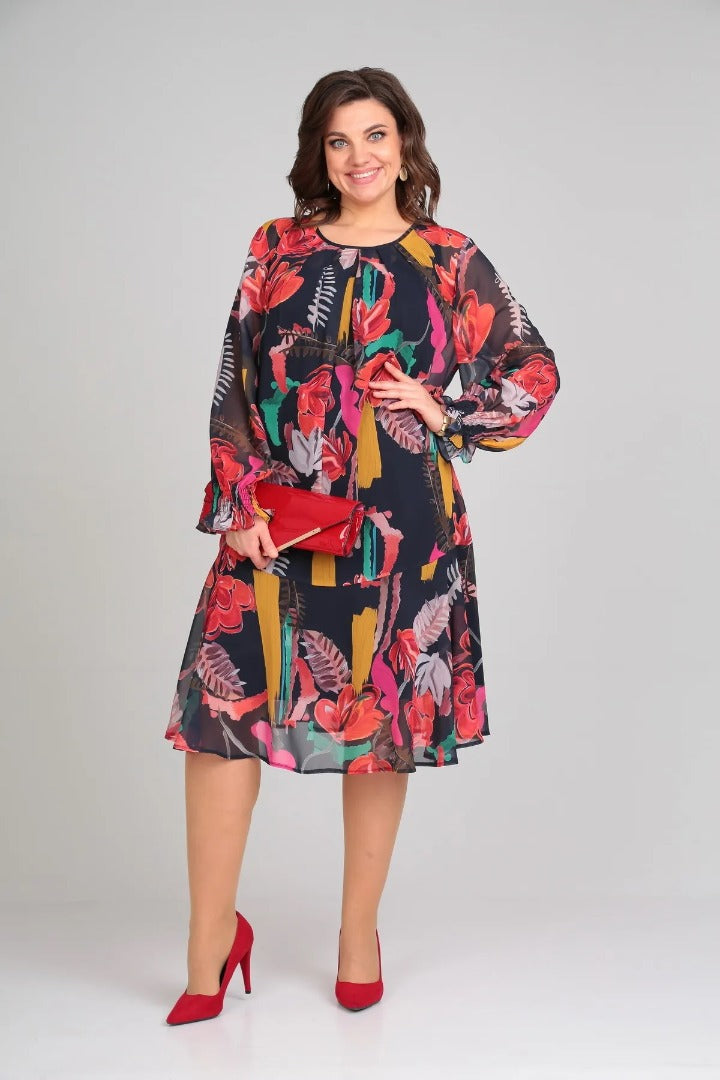 Manuelle™ | Vestido floral fluido elegante femenino