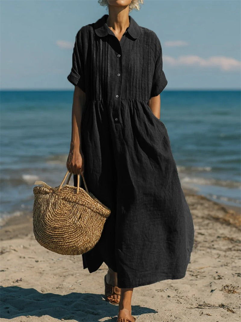 Ariadna | Vestido camisero fluido elegante