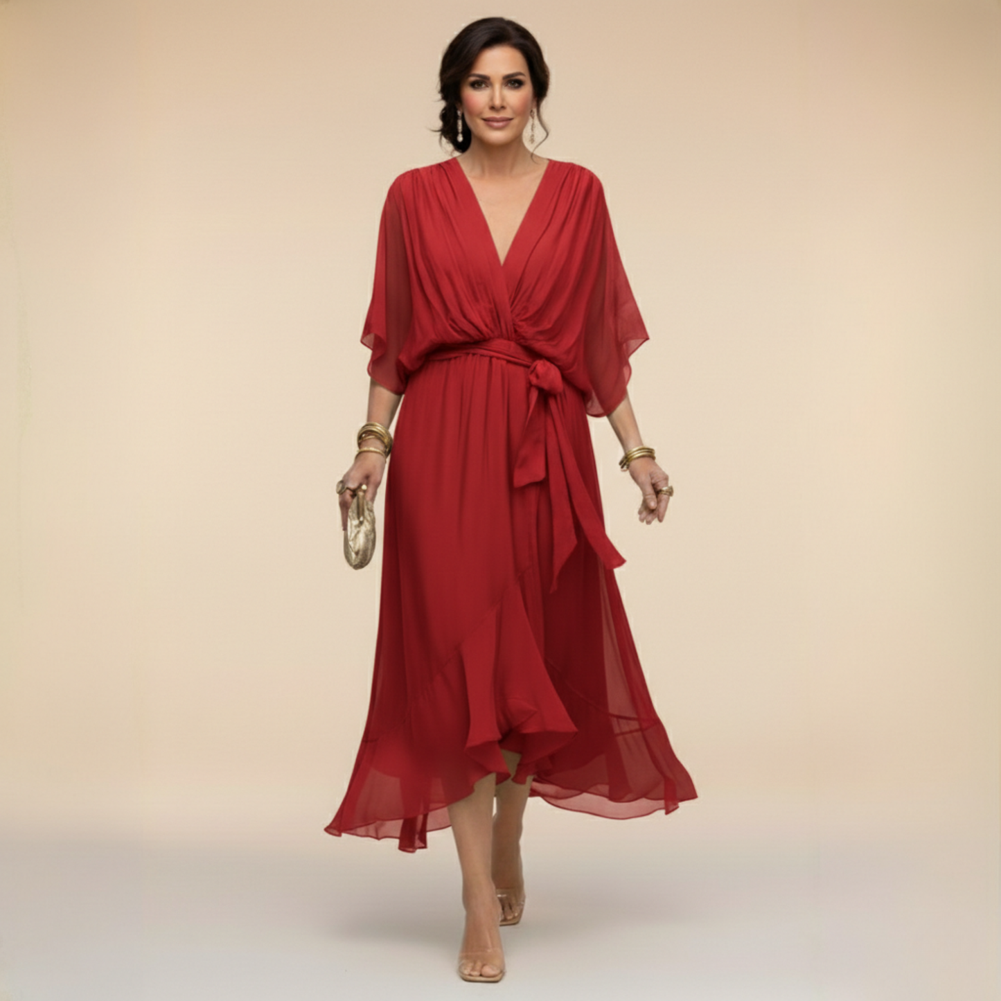 Monica — Vestido largo fluido y elegante