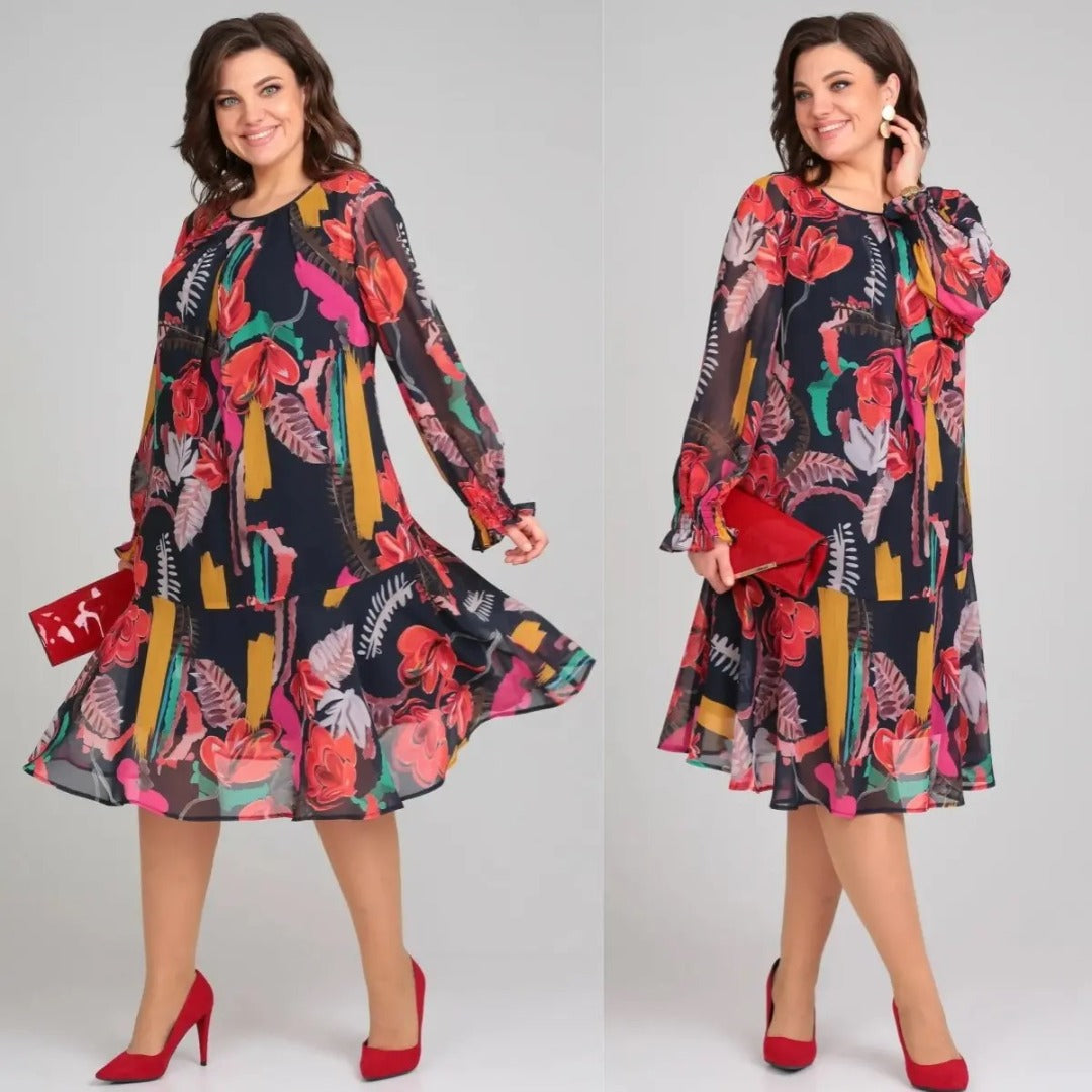 Manuelle™ | Vestido floral fluido elegante femenino