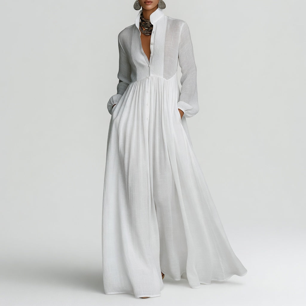 Élisa™ — Vestido maxi minimalista refinado