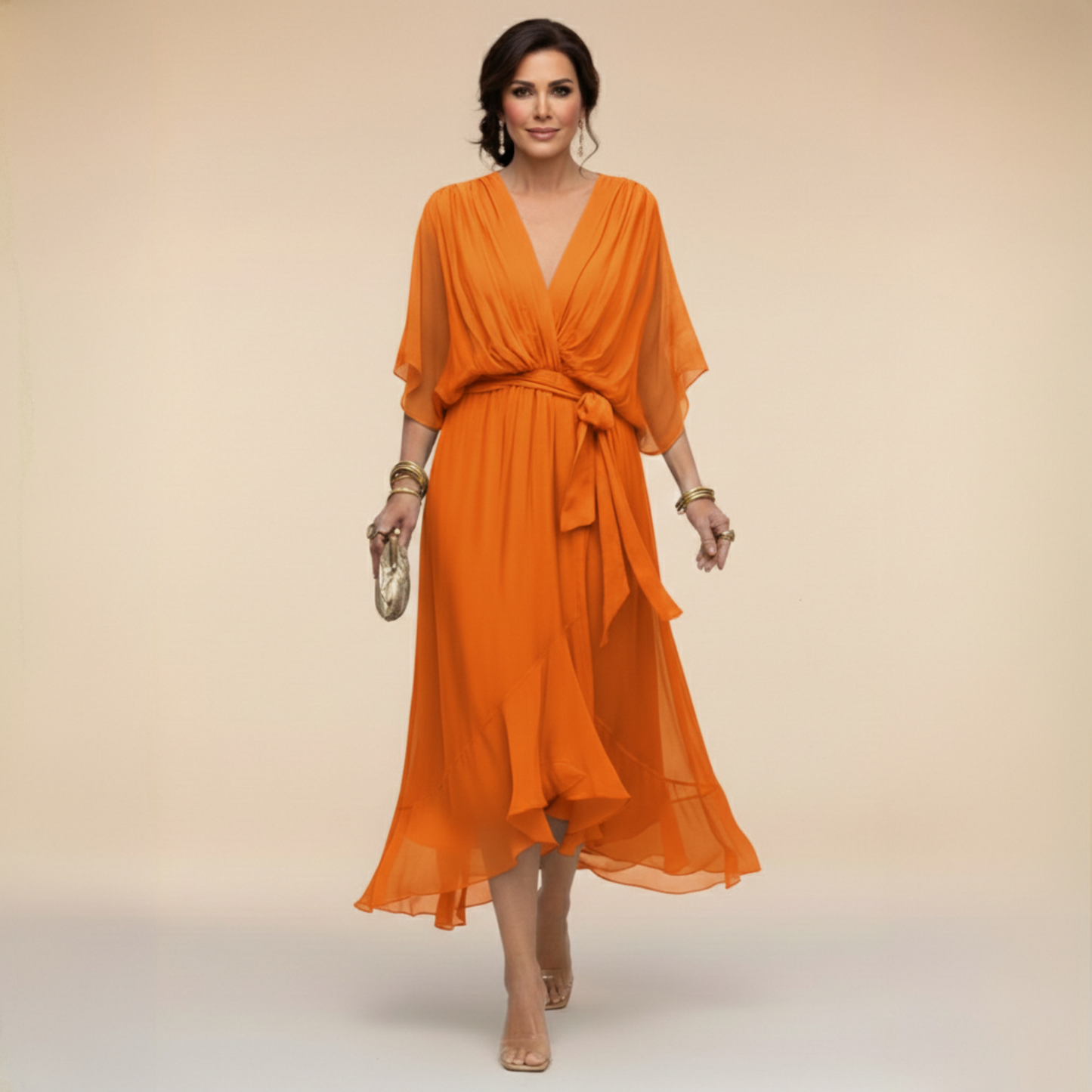 Monica — Vestido largo fluido y elegante