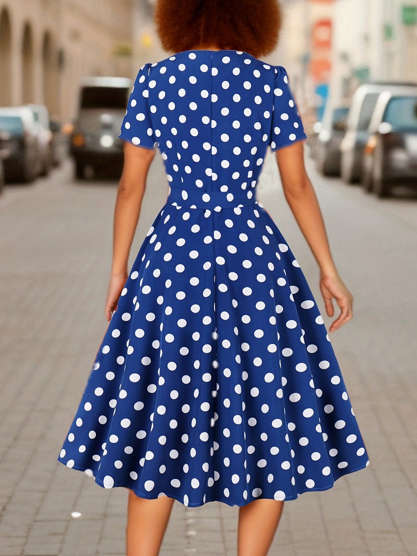 Marguerite™ | Vestido de lunares elegante cómodo atemporal