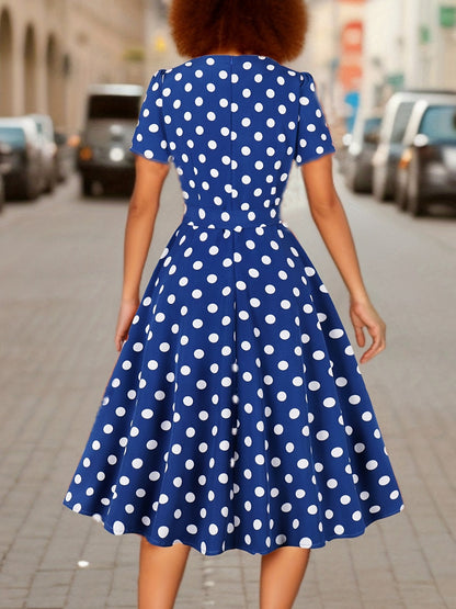 Marguerite™ | Vestido de lunares elegante cómodo atemporal