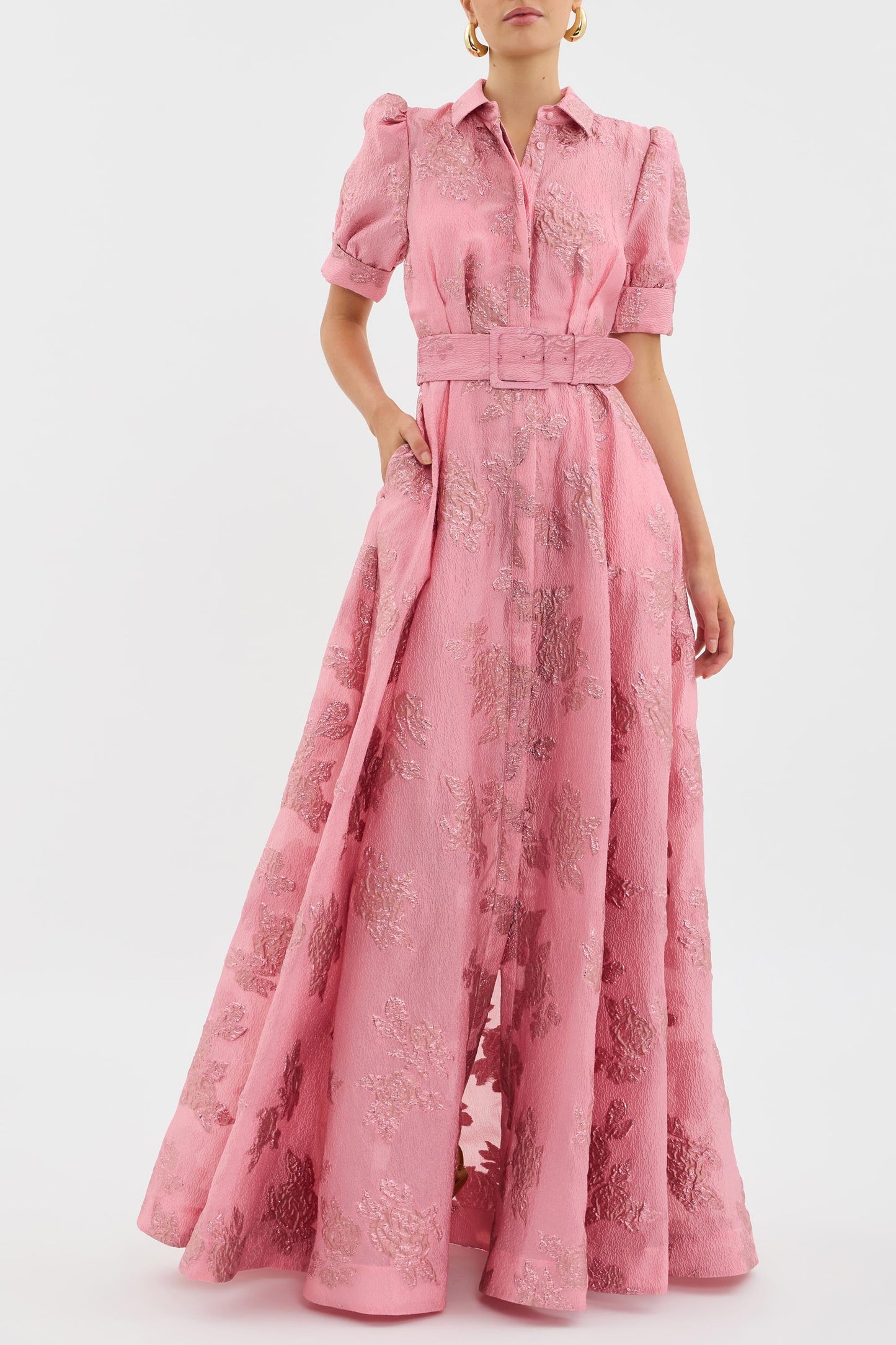 Ariadna™ | Vestido con manga corta abullonada