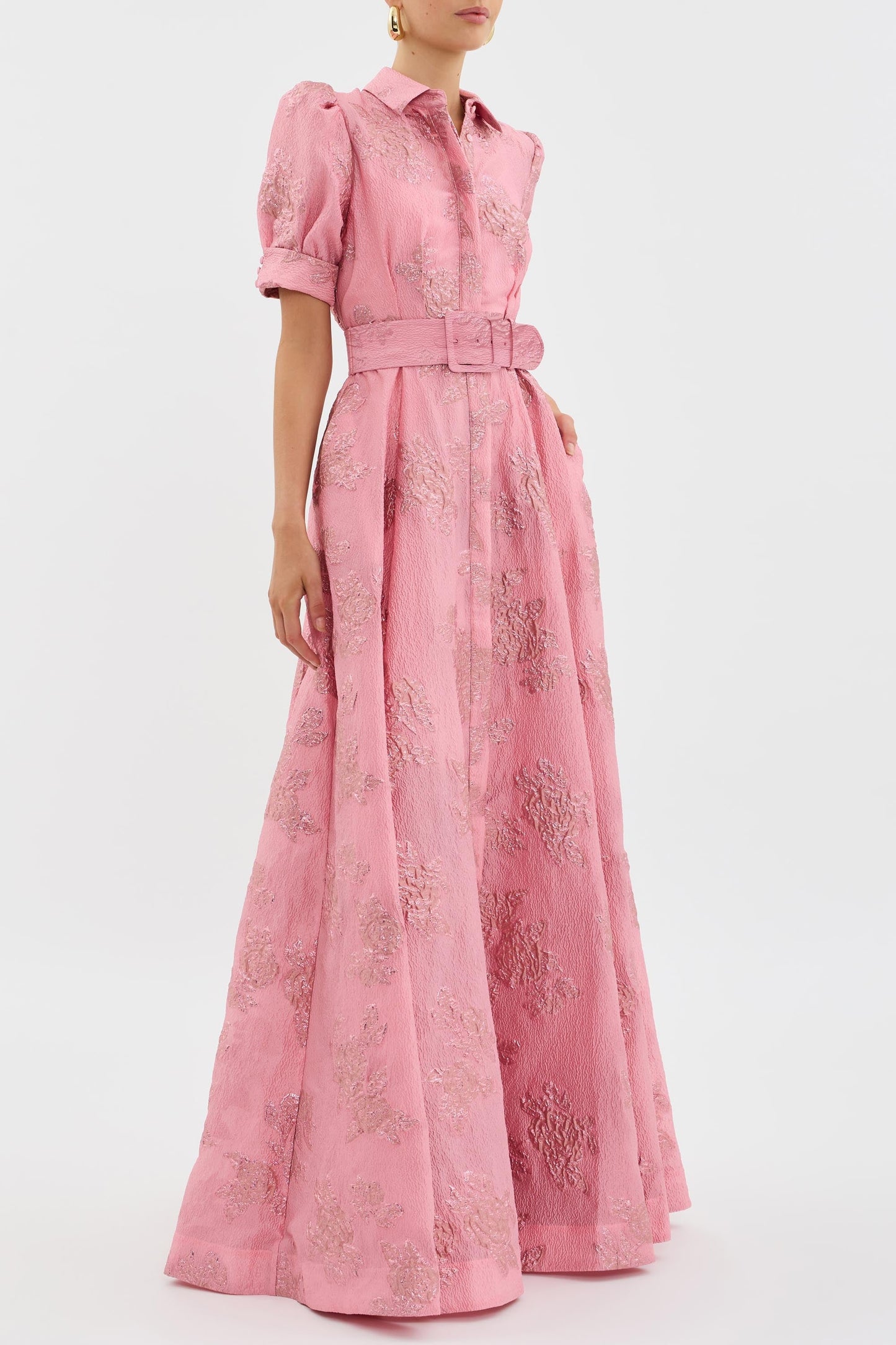 Ariadna™ | Vestido con manga corta abullonada