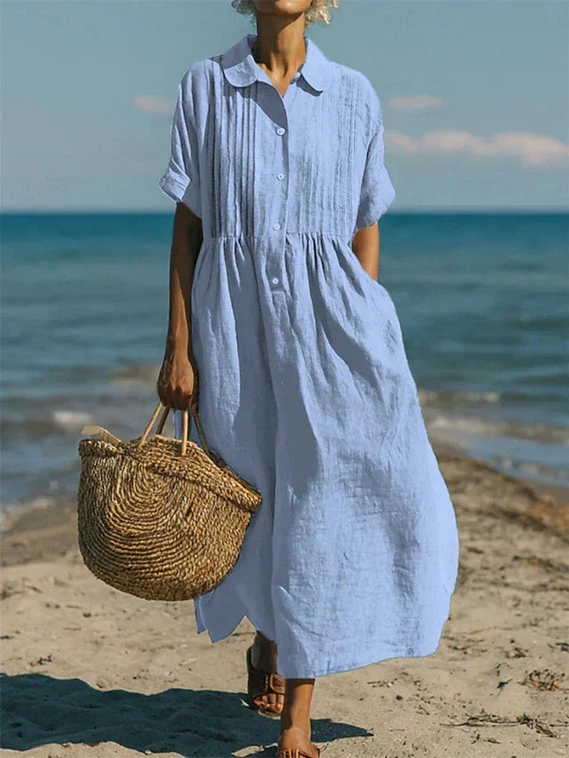 Ariadna | Vestido camisero fluido elegante
