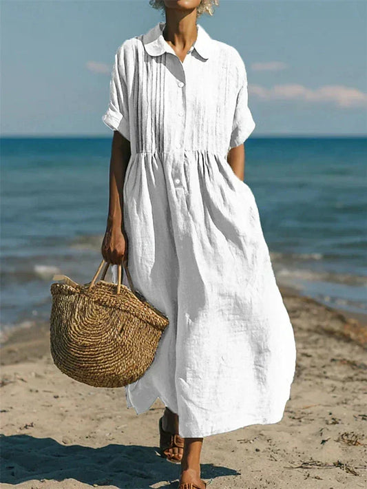 Ariadna | Vestido camisero fluido elegante