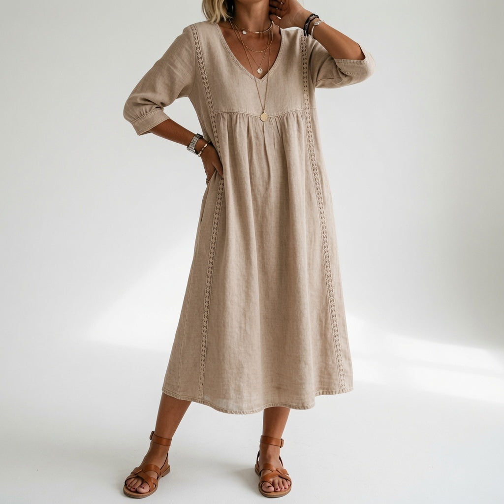 Éléonisse™ — Vestido midi fluido elegancia natural