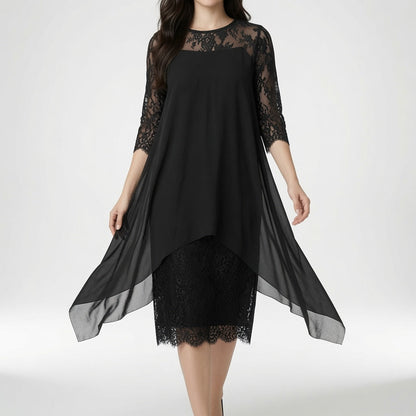 Évangéline™ — Vestido de encaje fluido elegancia atemporal