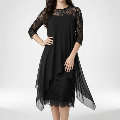 Évangéline™ — Vestido de encaje fluido elegancia atemporal