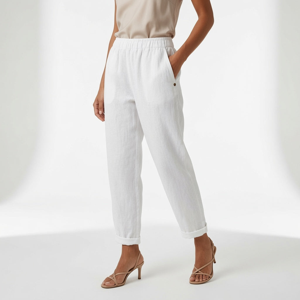 Azélyne™ — Pantalón fluido de lino, confort estival