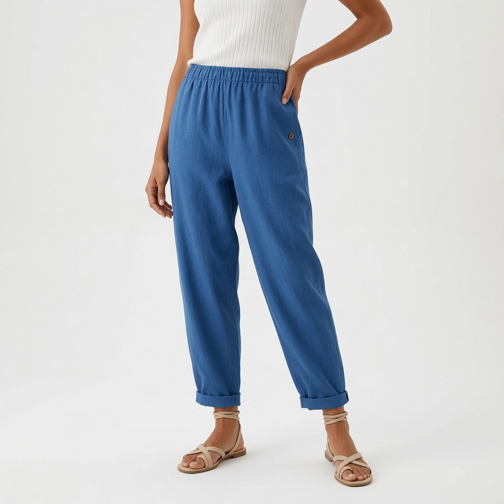 Azélyne™ — Pantalón fluido de lino, confort estival