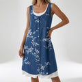 Azul marino con estampado floral